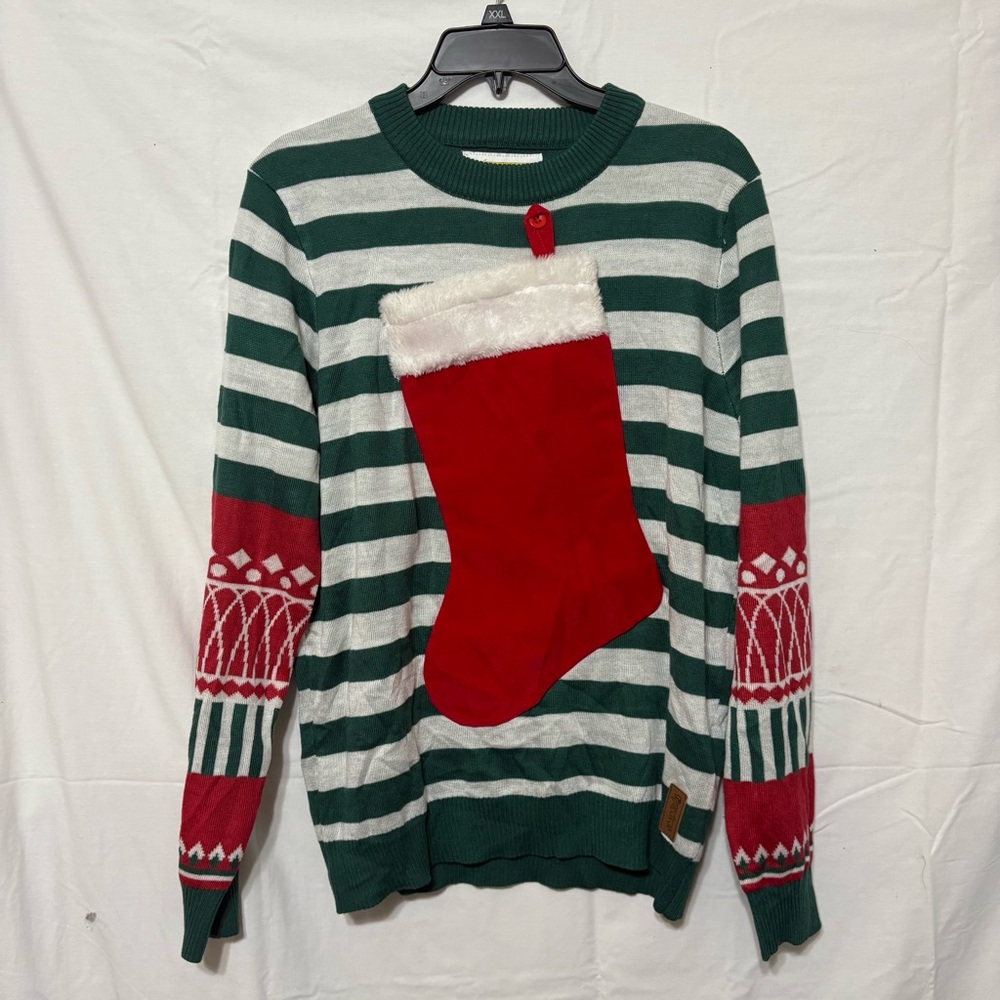 Tipsy Elves Festive Green and Red Crewneck Sweater